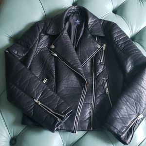 Faux Leather Moto Jacket